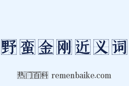 野蛮金刚近义词是什么意思的图片